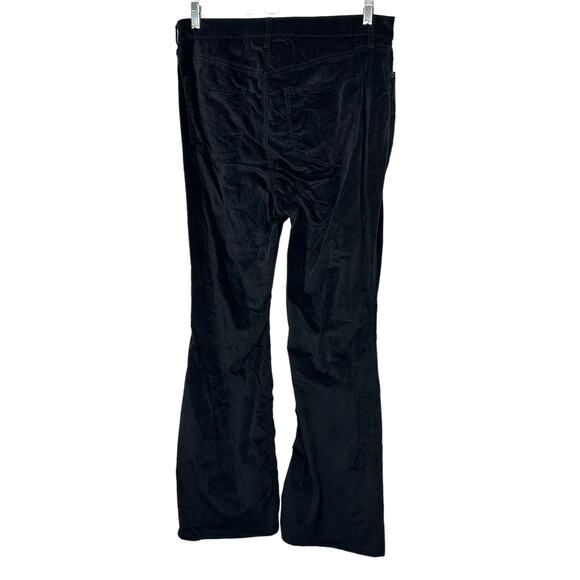 Old Navy Higher High-Rise Flare Black Velour Pants Secret-Smooth Pockets Sz 14 - Picture 4 of 6